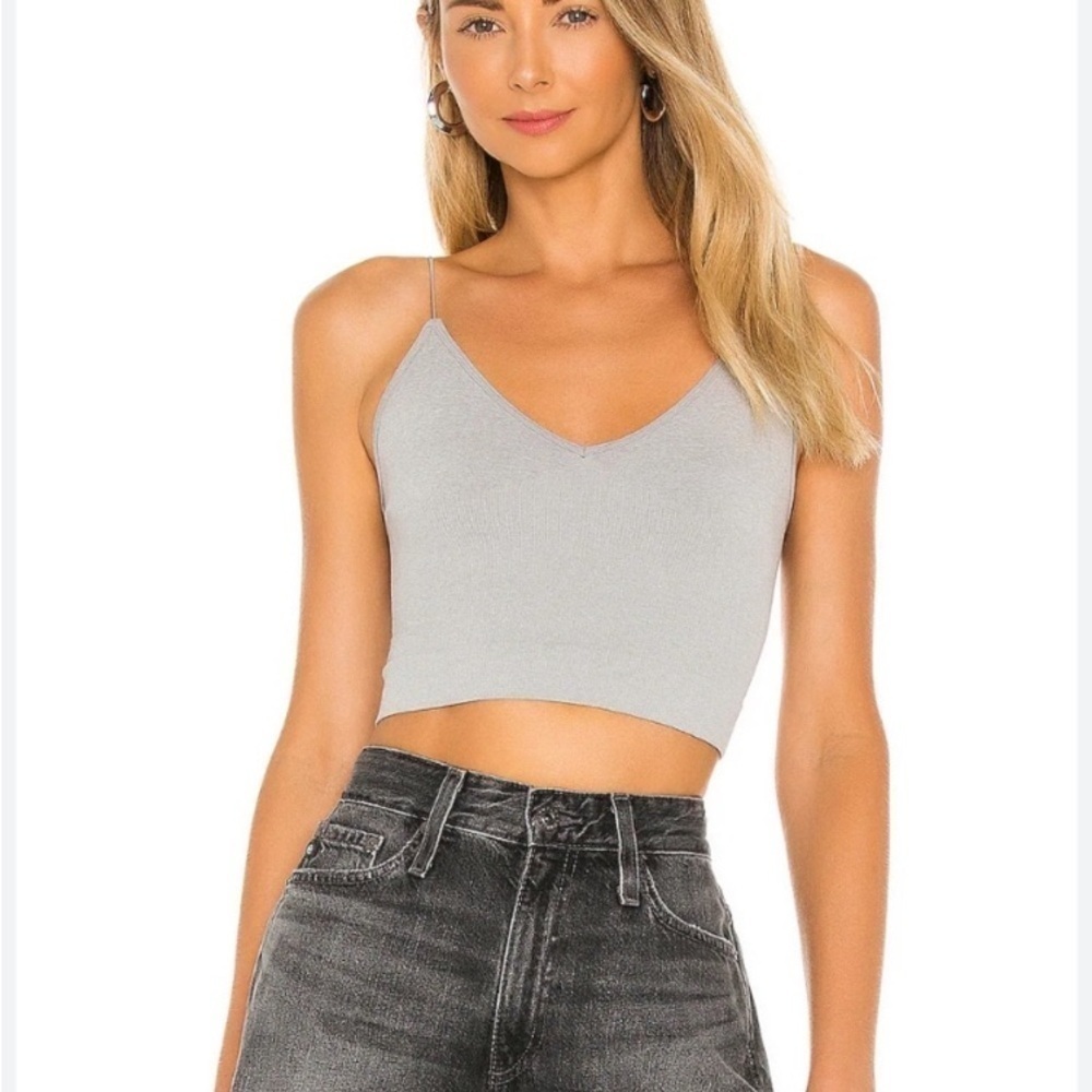 FREE PEOPLE Intimately Rainbow Sparkle Cropped Seamless Brami NEW
